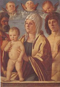 Giovanni Bellini The Virgin and Child Between Peter and Sebastian (mk05) china oil painting image